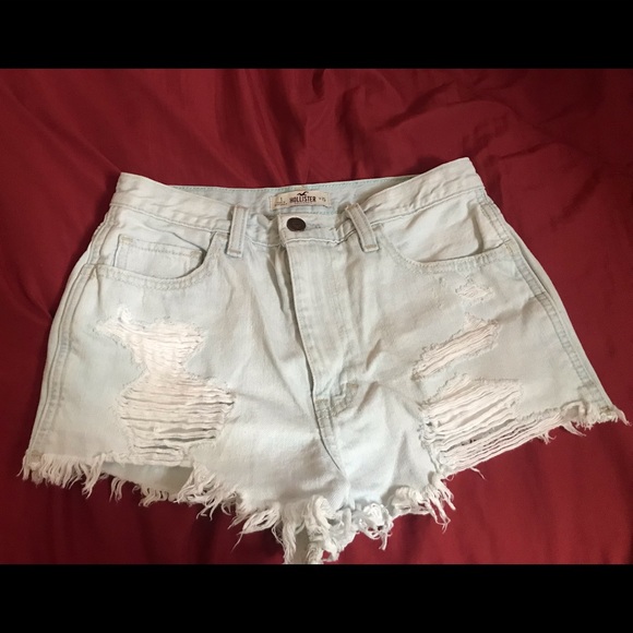 Hollister Pants - Hollister Light Blue Washed Distressed Shorts Hollister Pants - Hollister Light Blue Washed Distressed Shorts